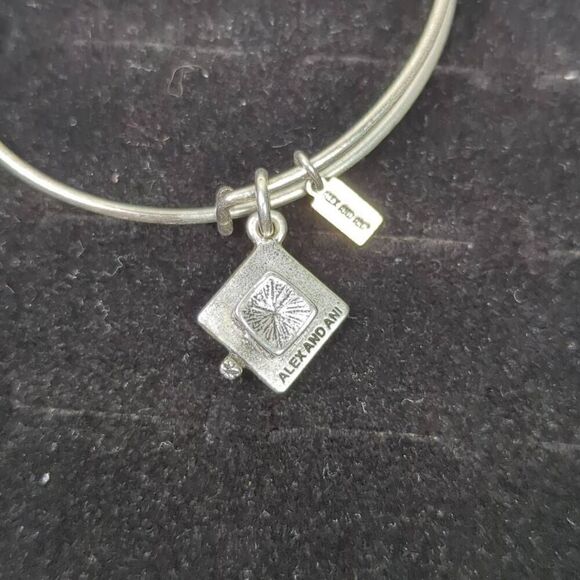 Alex and Ani Limited Edition 2017 Graduation Cap Charm Bangle Bracelet Rafaelian - Picture 4 of 5
